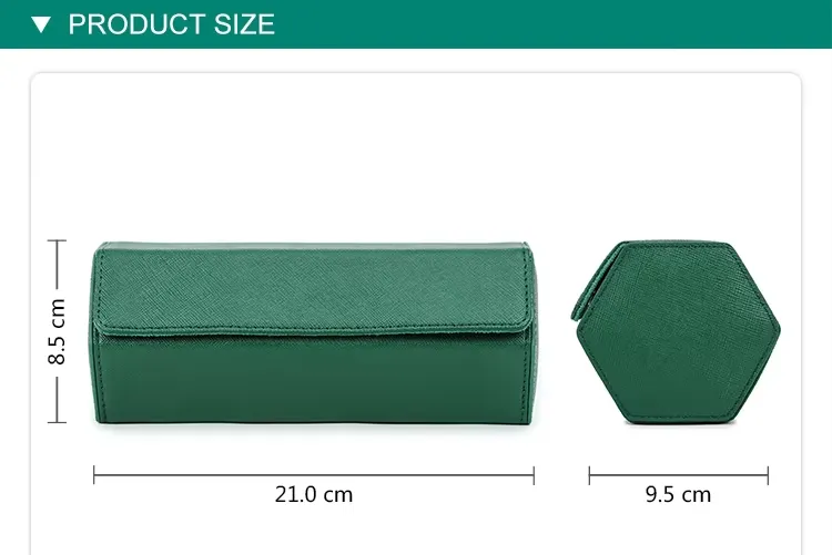 Genuine Leather Watch Organizer with Removable Pouches