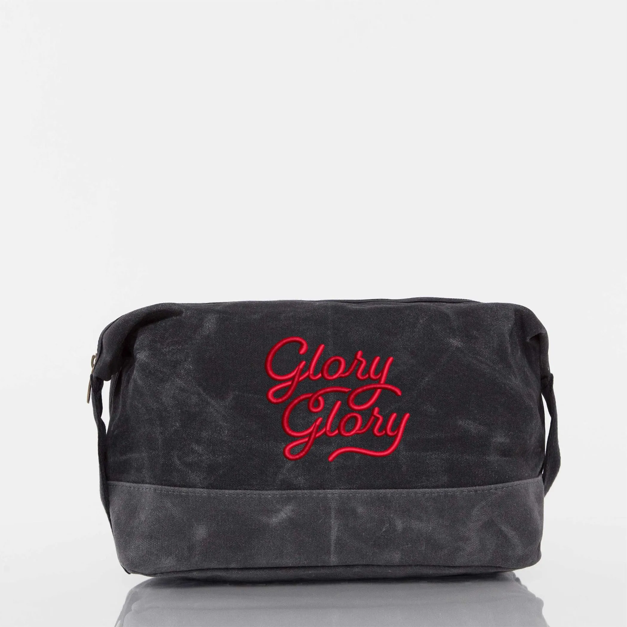 Georgia Themed Waxed Canvas Dopp Kit