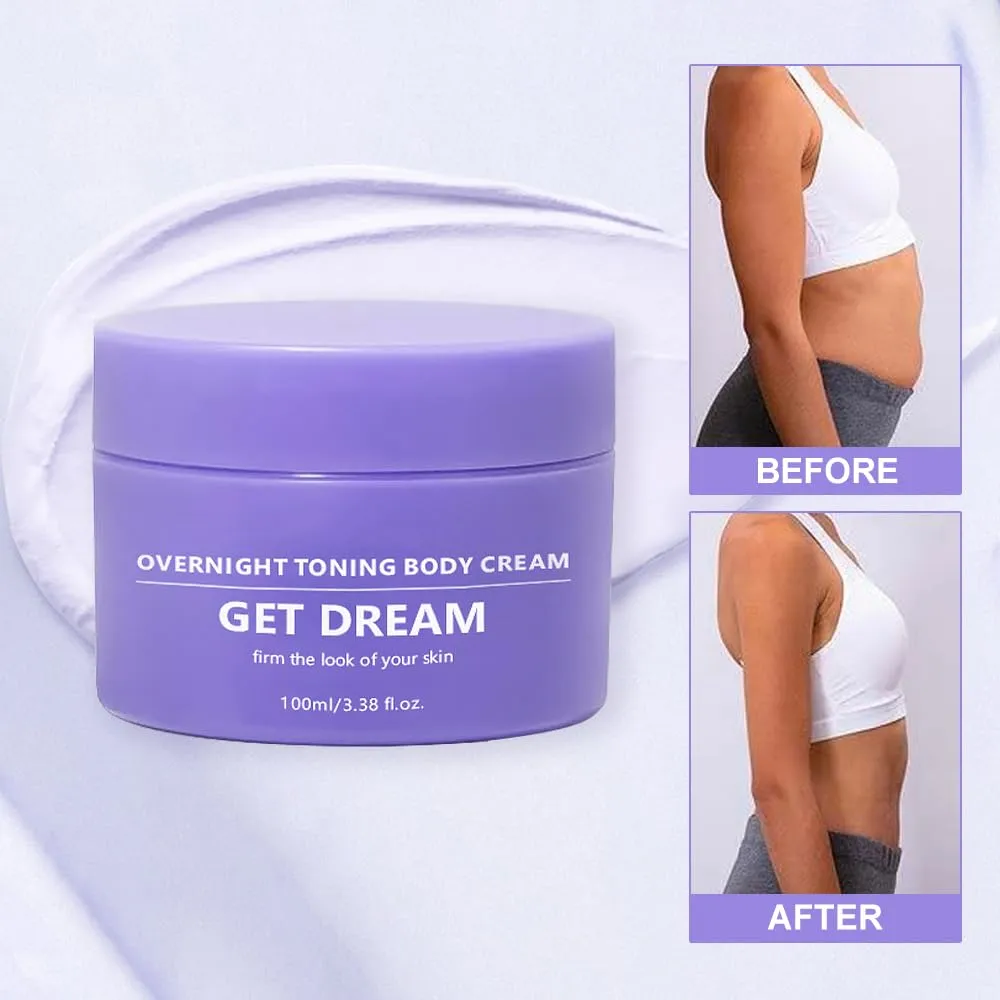 GET-DREAMY Overnight Toning Whip, Body Firming Whip That Works While You Sleep,Anti-Wrinkle Skin Tightening Gel, Body Firming Cream for women, Youthful Skin(1PCS).