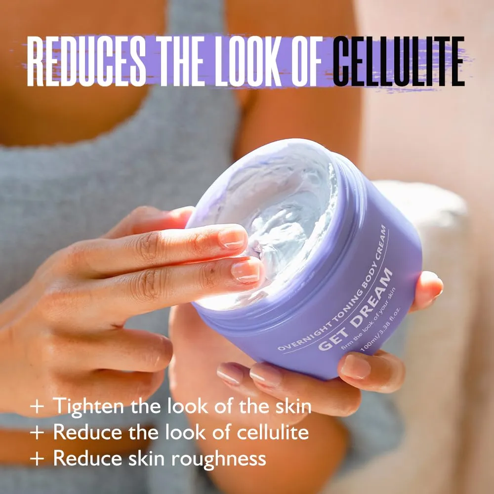GET-DREAMY Overnight Toning Whip, Body Firming Whip That Works While You Sleep,Anti-Wrinkle Skin Tightening Gel, Body Firming Cream for women, Youthful Skin(1PCS).
