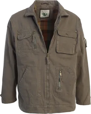 Gioberti Men's 100% Cotton Casual Outerwear Twill Multi Pocket Cargo Shirt Jacket