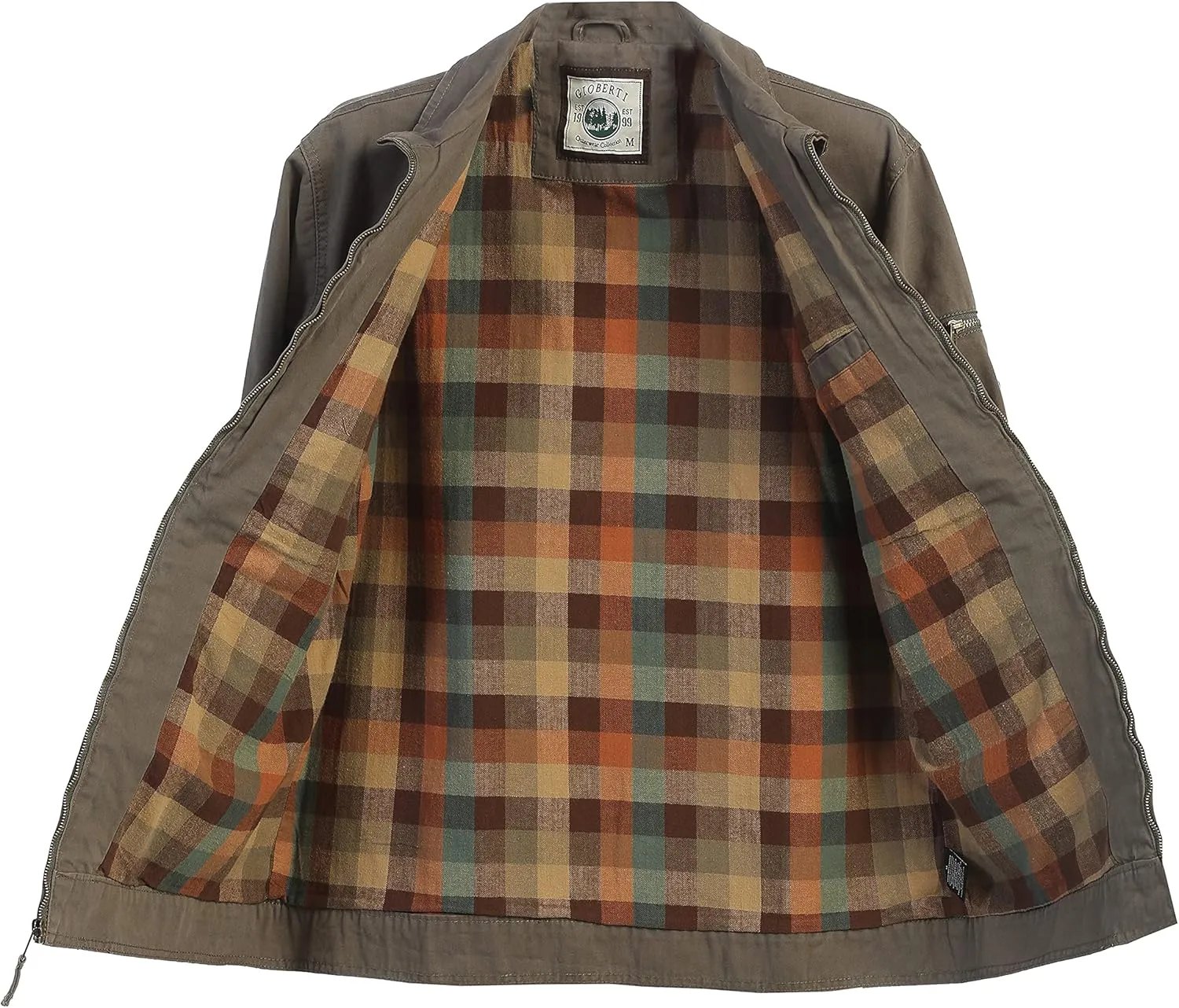 Gioberti Men's 100% Cotton Casual Outerwear Twill Multi Pocket Cargo Shirt Jacket