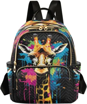 Giraffe Backpack Purse for Women Fashion Small Mini Daypack Purse for Lady Anti-theft Shoulder Bag for Lady Women