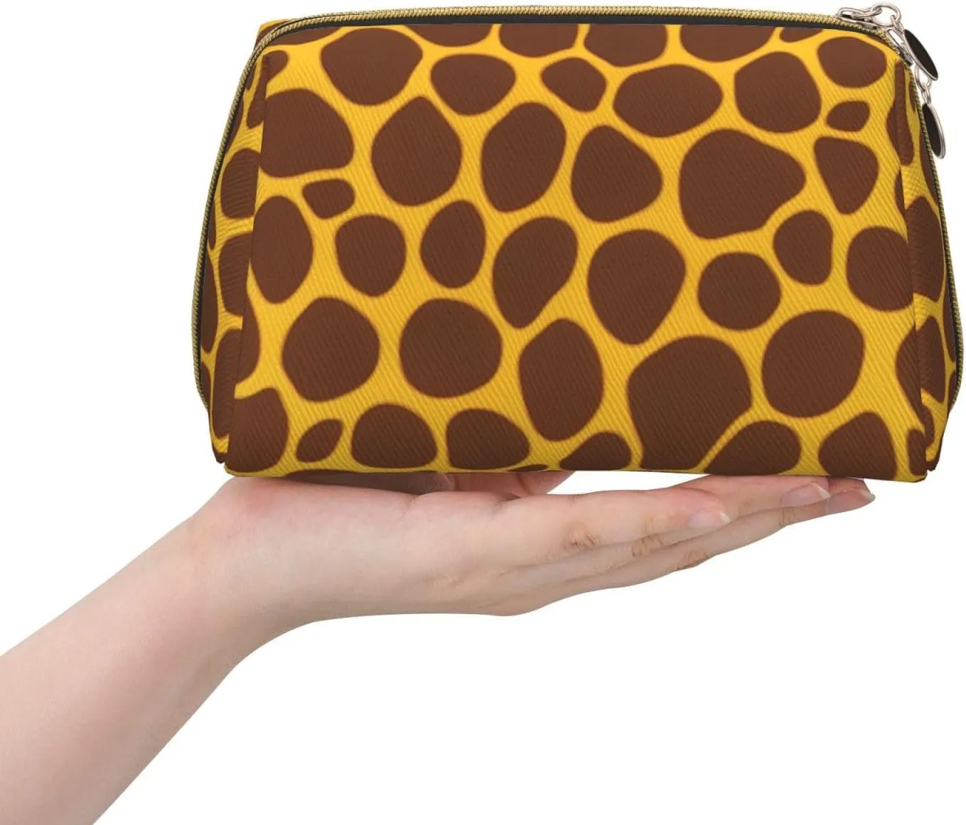 Giraffe Print Toiletry Pouch, Travel-Friendly Makeup Organizer For Makeup Brushes, Lipsticks