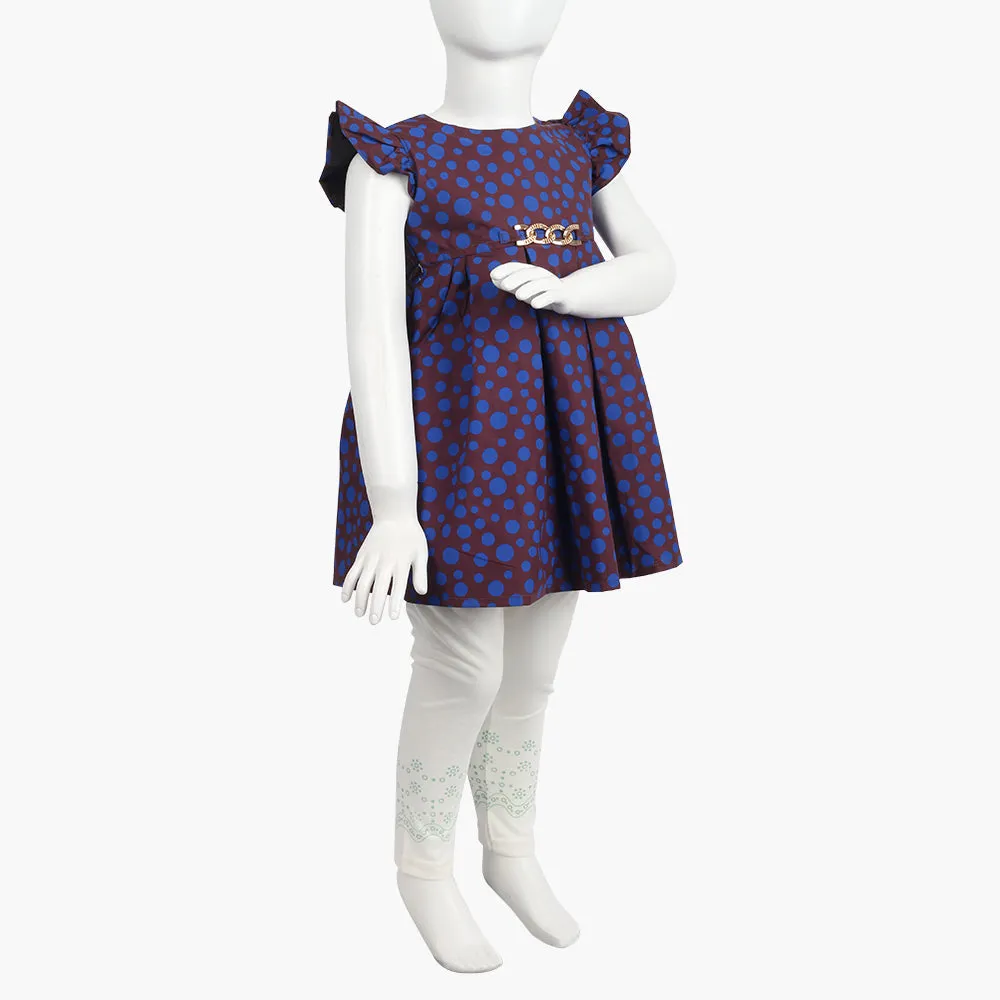 Girls Frock - Multi Color