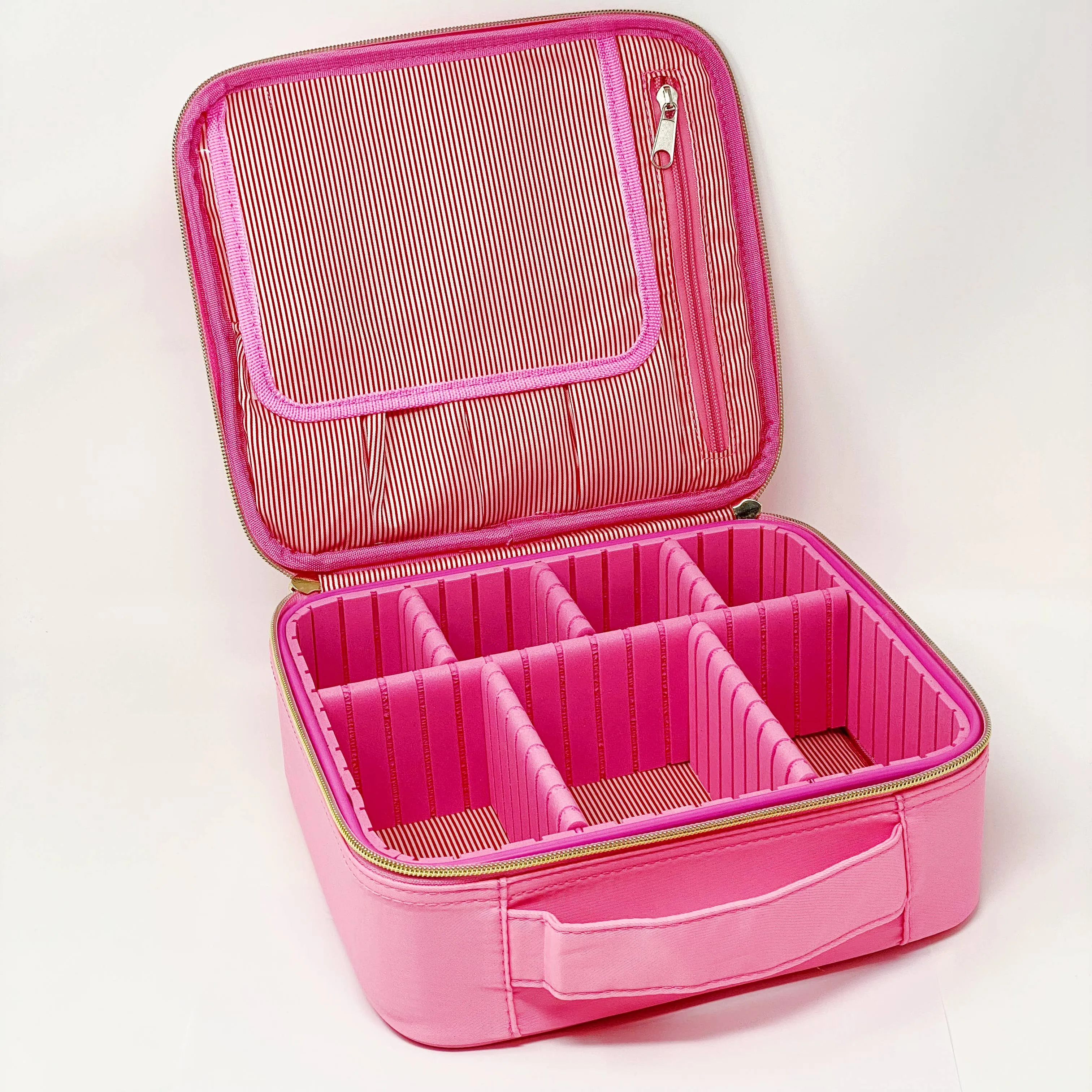 Glam Girl Cosmetic Case: Pink Gingham