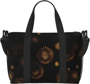 Gold Black Wallpapers Print Hand Travel Bag,Gym Bag,Weekend Travel Overnight Bag,Tote Bag Sports Bag For Women Men