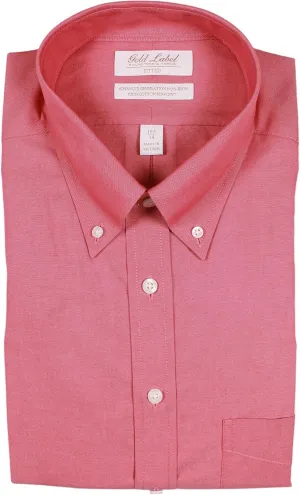 Gold Label Men's Big and Tall Non-Iron Dress Shirt Button Down Collar Long Sleeve