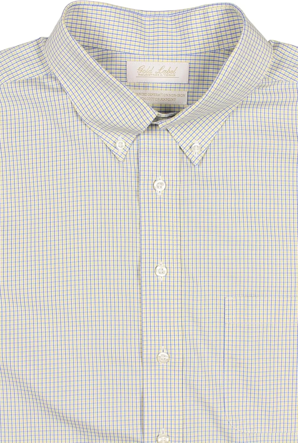 Gold Label Men's Big and Tall Non-Iron Dress Shirt Button Down Collar Long Sleeve