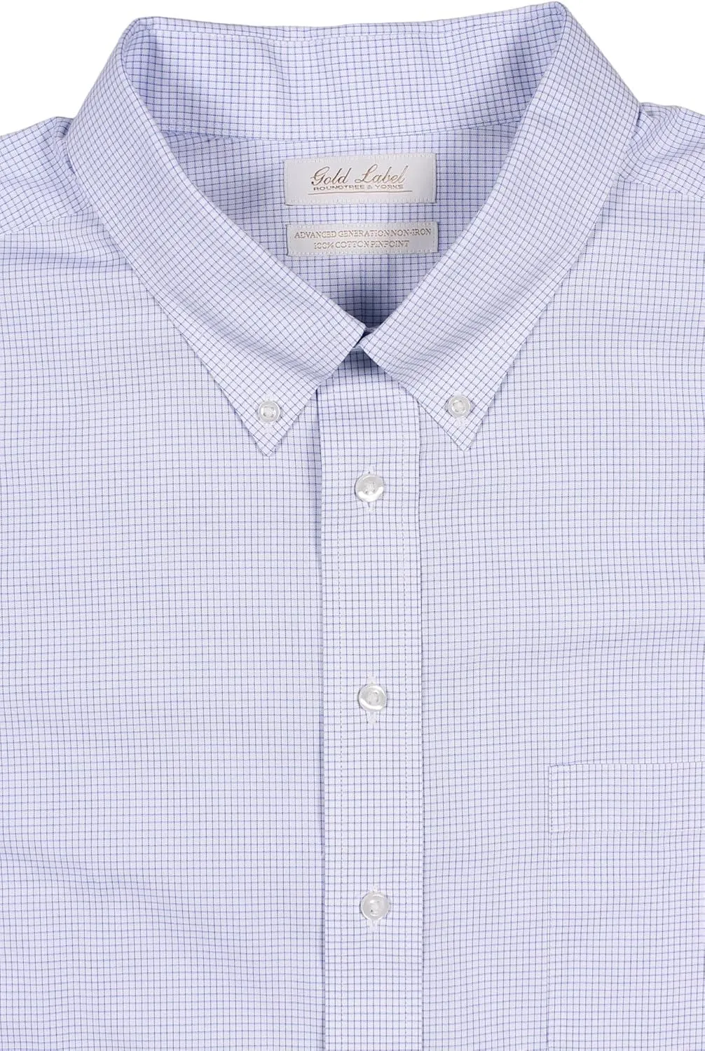 Gold Label Men's Big and Tall Non-Iron Dress Shirt Button Down Collar Long Sleeve