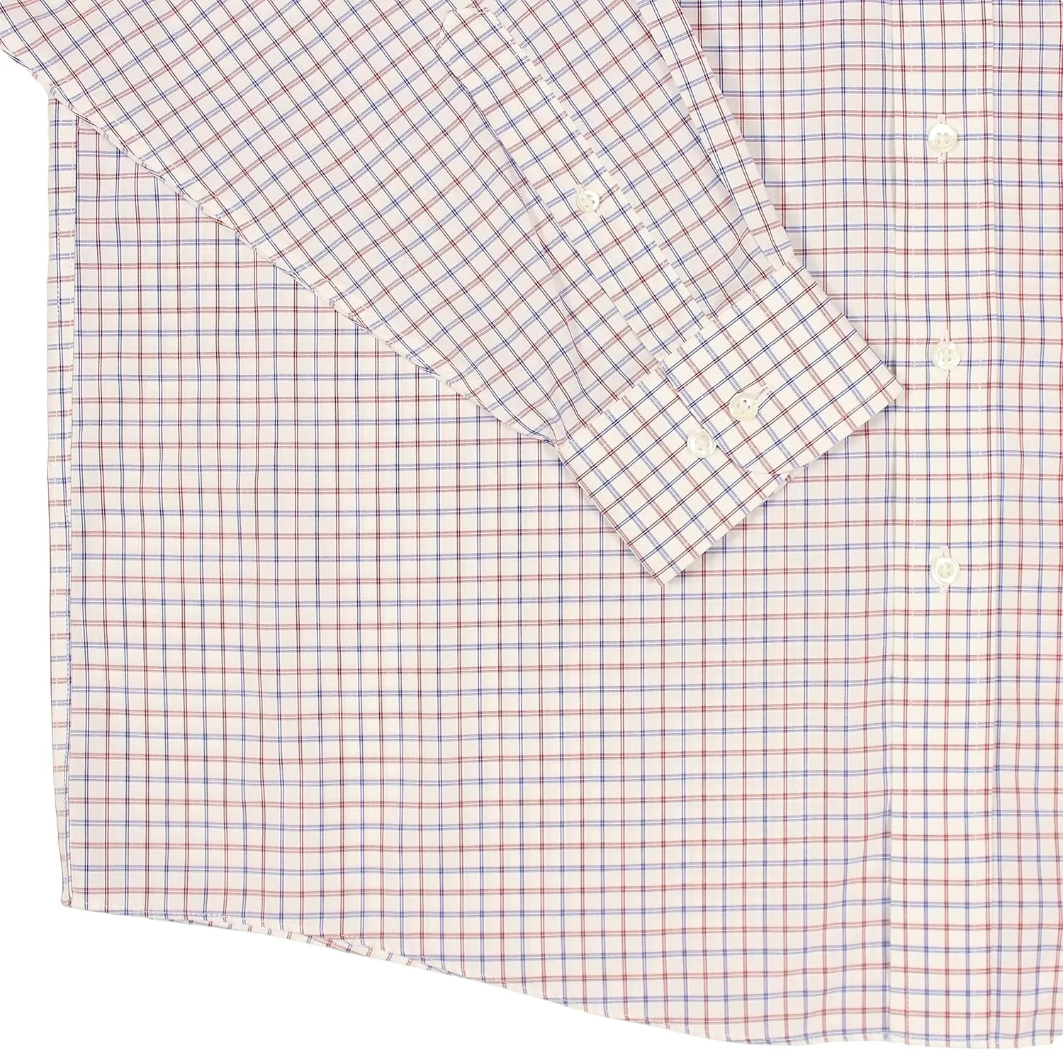 Gold Label Men's Big and Tall Point Collar Dress Shirt Long Sleeve with Pocket, Non-Iron Wrinkle-Resistant
