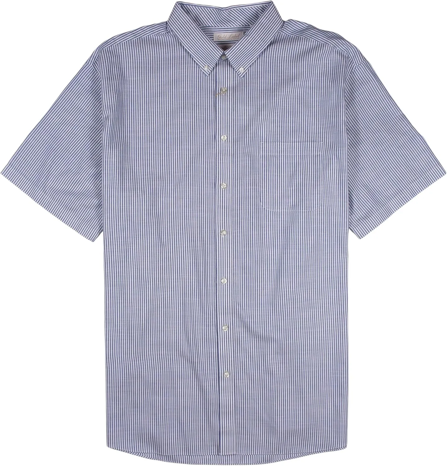 Gold Label Men's Short Sleeve Pocket Shirt Non-Iron Wrinkle-Resistant, Regular Sizes