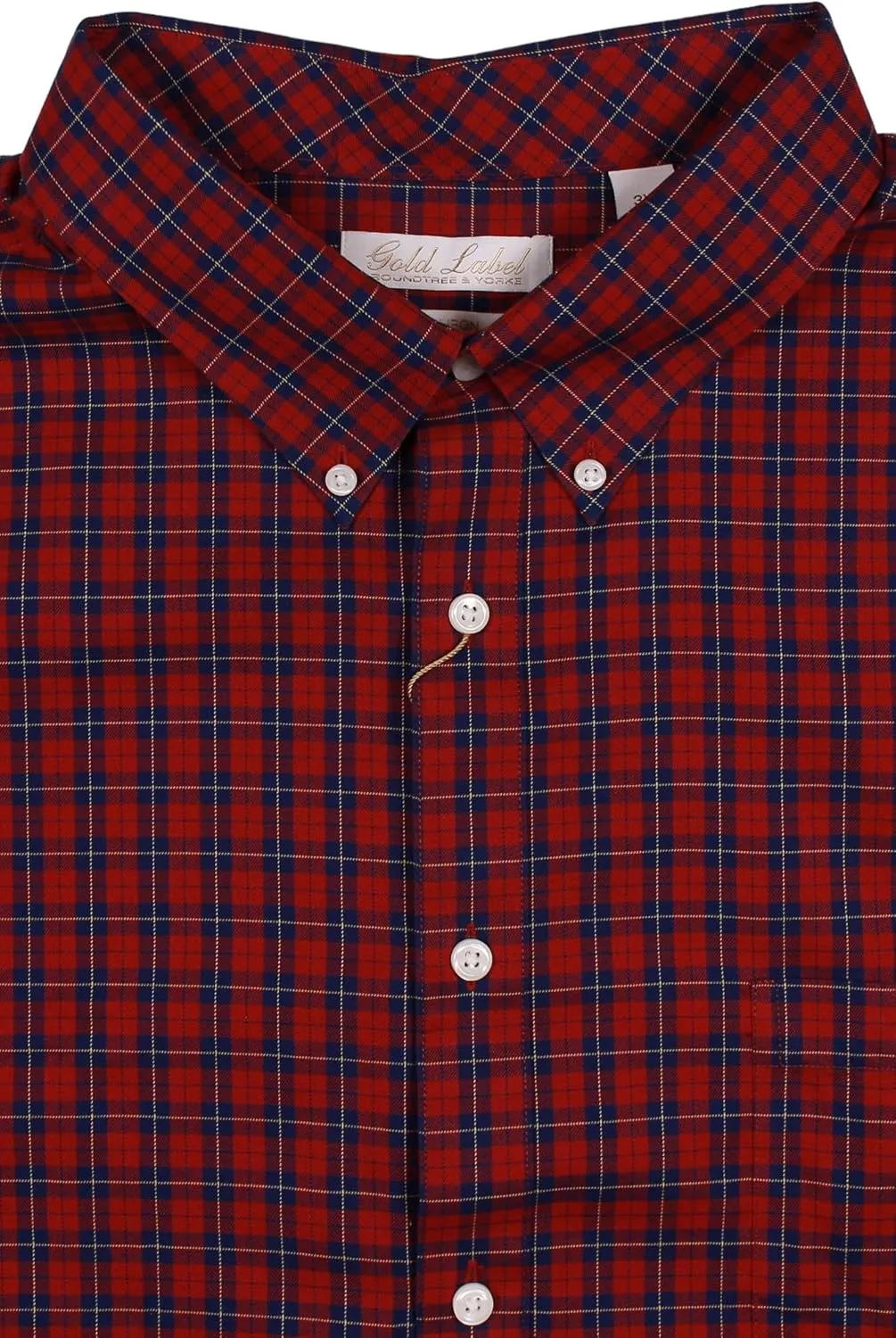 Gold Label Roundtree & Yorke Big and Tall Non-Iron Wrinkle-Resistant Men's Long Sleeve Shirt