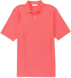 Gold Label Roundtree & Yorke Men's Pique Polo Shirt Short Sleeve Wrinkle Resistant (Available in Big & Tall)
