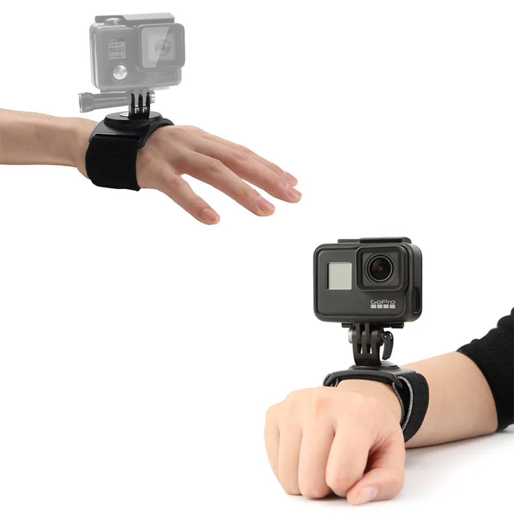 GoPro Hand   Wrist Strap with 360 Degree Rotating Mount fits most Adult Sized Hands for HERO 12 / 11 / 11 Mini / 10 / 9 and MAX Action Cameras | AHWBM-002