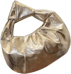 GORGLITTER Women's Cute Hobo Bag Ruched Twist PU Leather Clutch Purse Handbag with Magnetic Closure