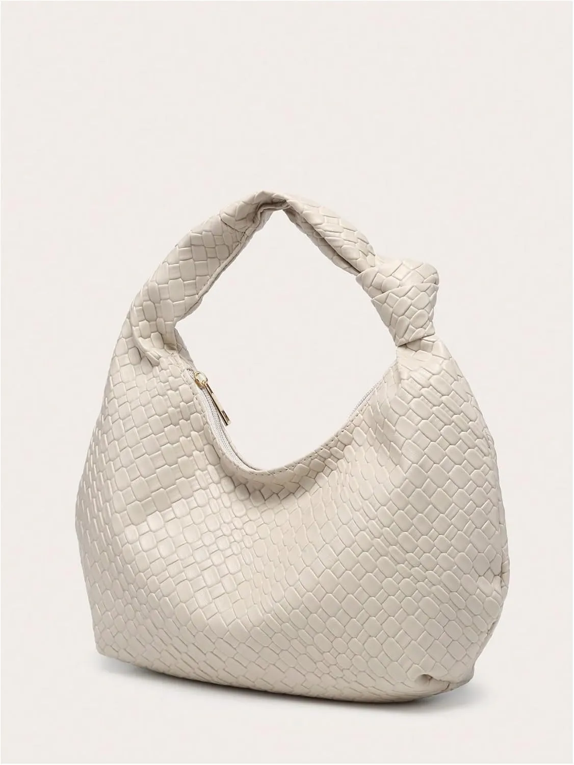 GORGLITTER Women's Hobo Purses Woven Purse Knot Leather Tote Bag
