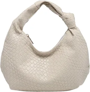 GORGLITTER Women's Hobo Purses Woven Purse Knot Leather Tote Bag