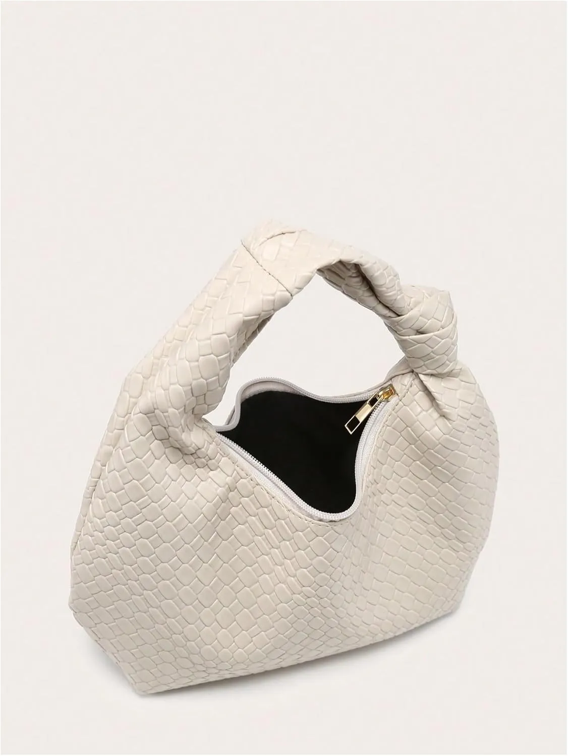 GORGLITTER Women's Hobo Purses Woven Purse Knot Leather Tote Bag