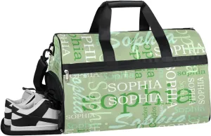 Green Duffel Bag Overnight Bag for Adults Custom Large Duffel Bags Travel Bag Men Women Gym Bag for Training Soccer Swim Yoga Travel