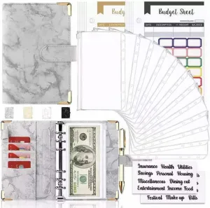 Grey Marble Budget Planner Kit