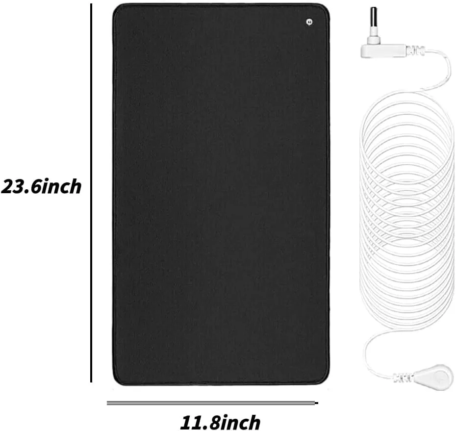 Grounding Mat, Grounding Pad for Sleeping 11.8x23.6 Inches with 15 Feet Grounding Cord, Improve Sleep, Help with Anxiety, Earth Mat at Home, Work