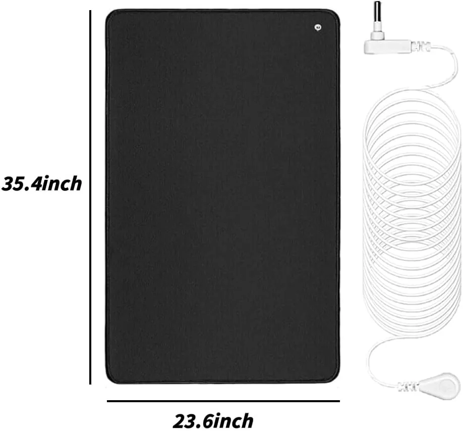 Grounding Mat, Grounding Pad for Sleeping 23.6x35.4 Inches with 15 Feet Grounding Cord, Improve Sleep, Help with Anxiety, Earth Mat at Home, Work