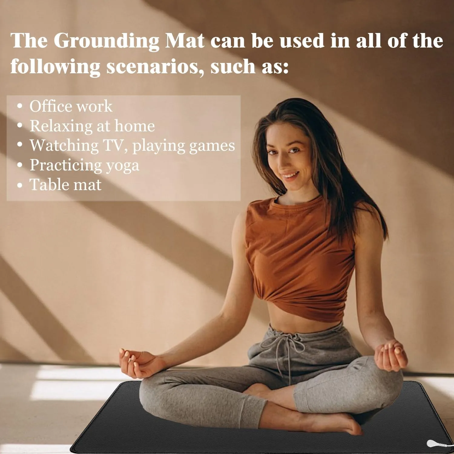 Grounding Mat, Grounding Pad for Sleeping 23.6x35.4 Inches with 15 Feet Grounding Cord, Improve Sleep, Help with Anxiety, Earth Mat at Home, Work