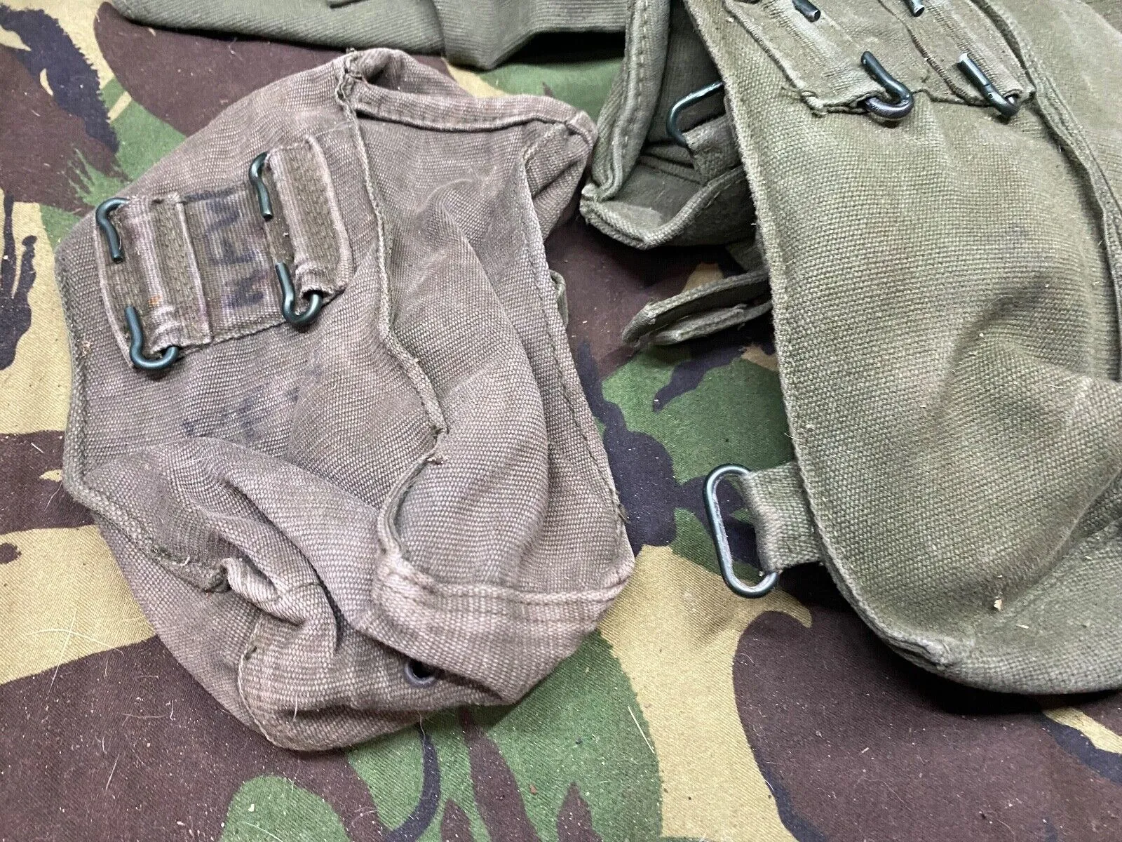 Group of British Army 58 Pattern Webbing Pouches & Poncho Roll