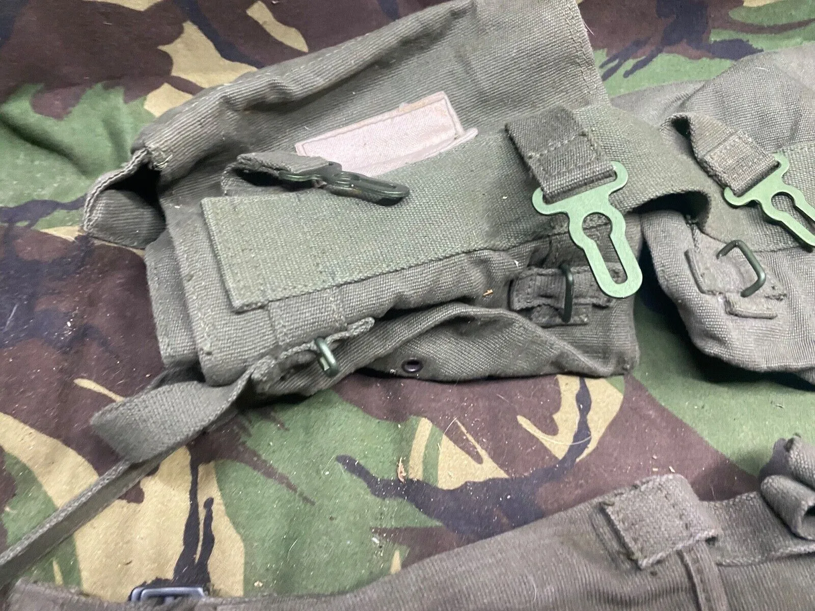 Group of British Army 58 Pattern Webbing Pouches & Poncho Roll