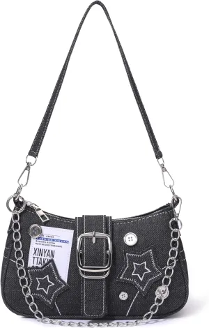Grunge Shoulder Bag Y2K Hobo Bag Fairy Grunge Purse Vintage Handbag for women
