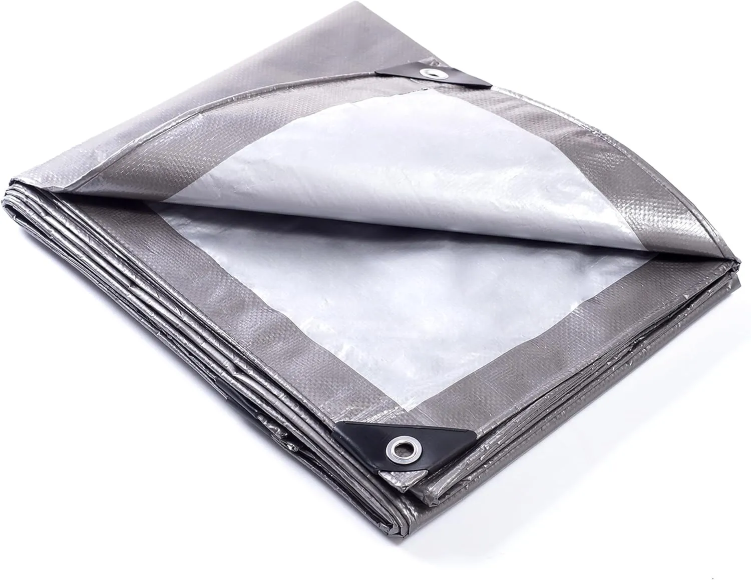 GUARD SHIELD Camping Tarp Waterproof Gray/Silver 10x20 Feet Multi Purpose Rain Tarps Tent Cover Ourdoor 8mil