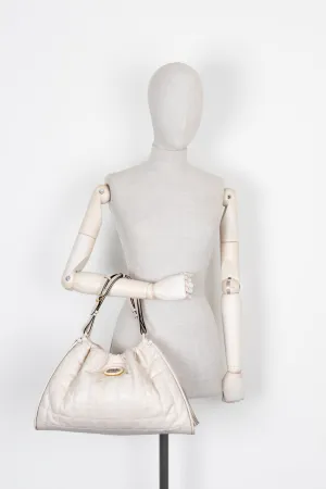 GUCCI Deco Medium Hobo Bag Leather White