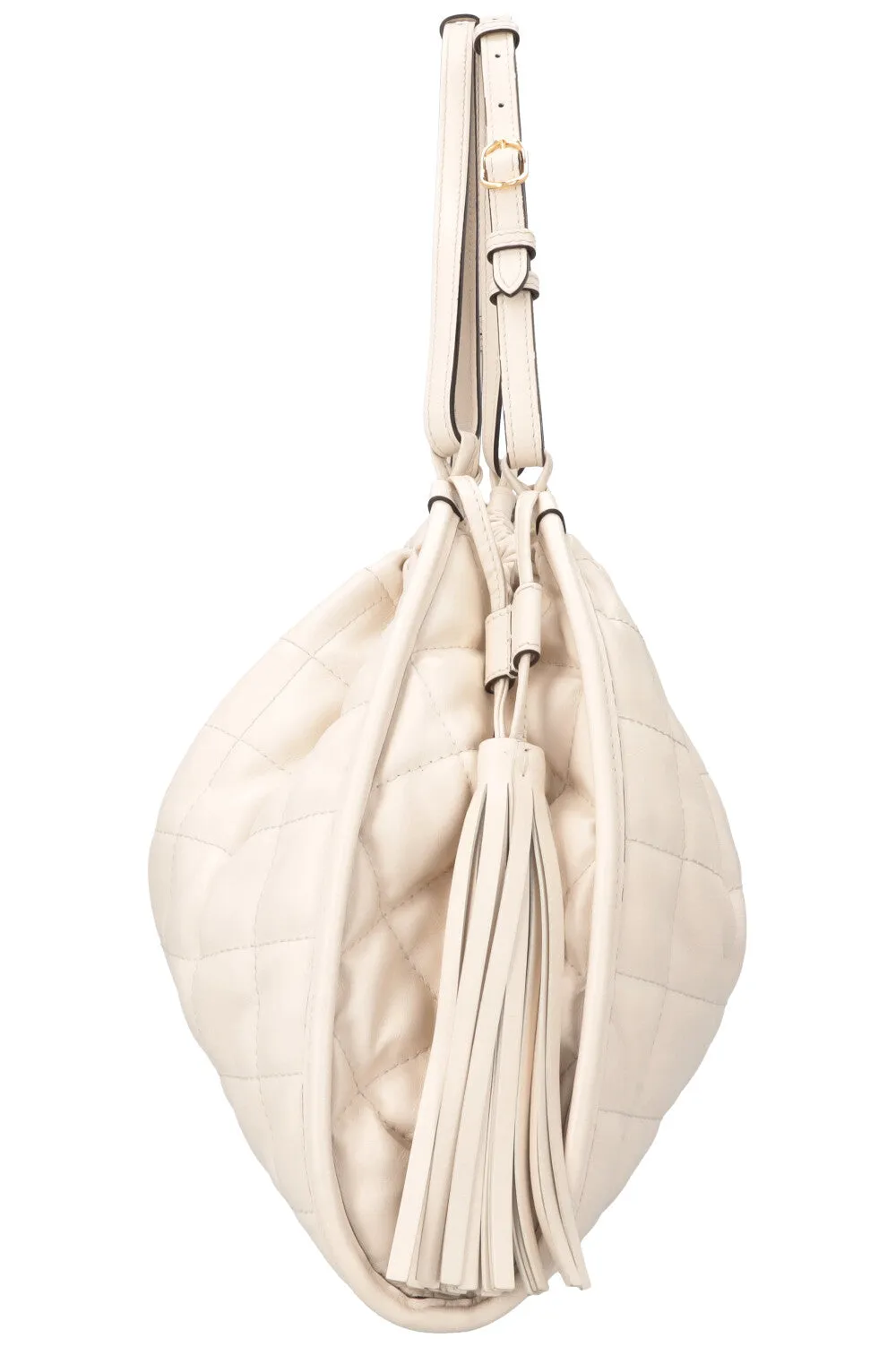 GUCCI Deco Medium Hobo Bag Leather White