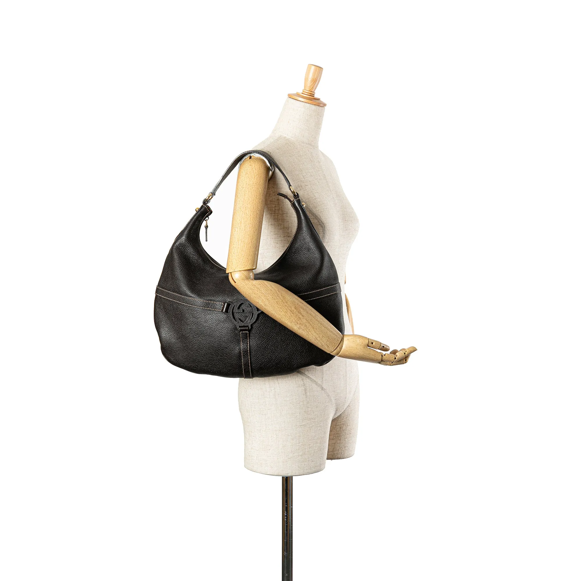 Gucci Leather Reins Hobo Bag