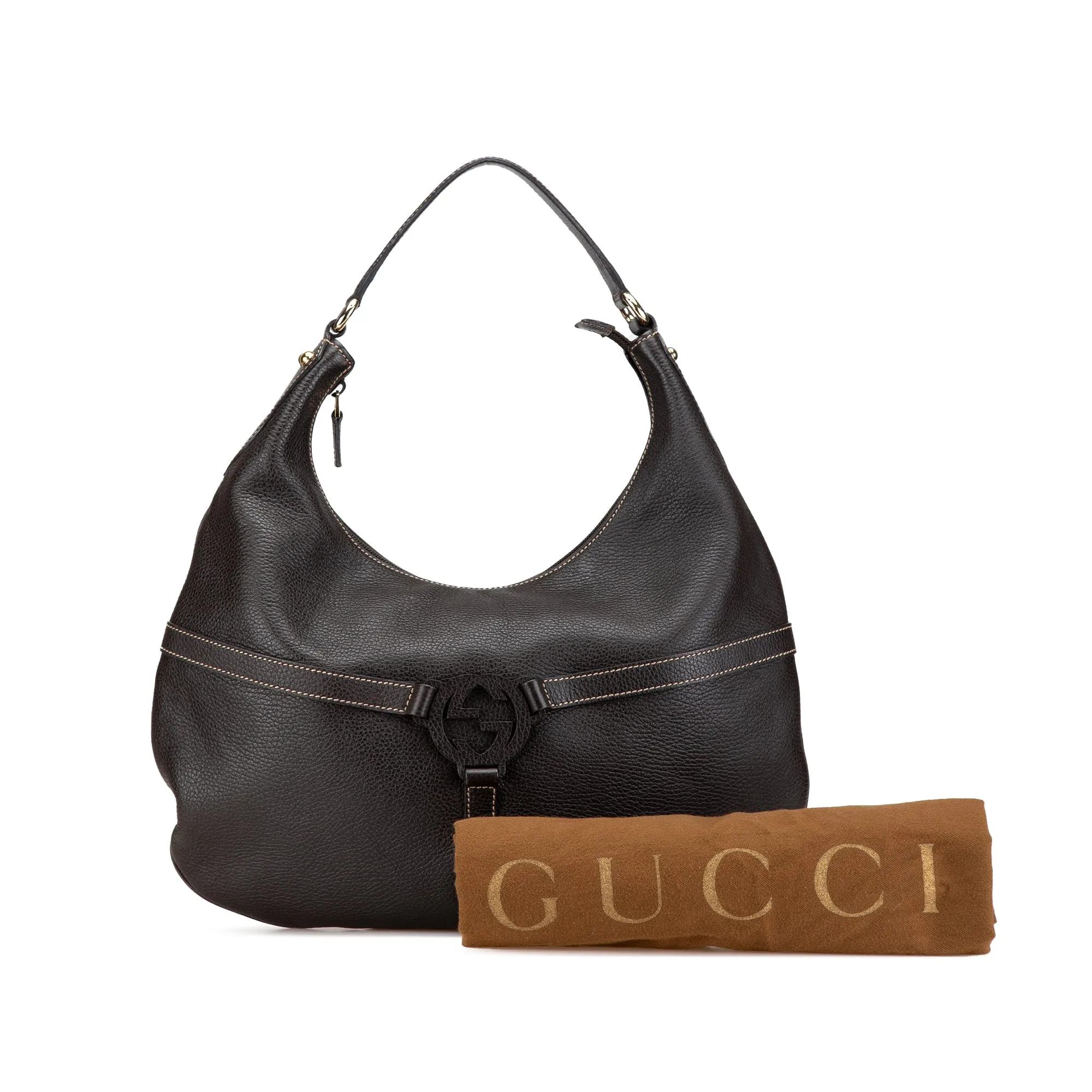 Gucci Leather Reins Hobo Bag