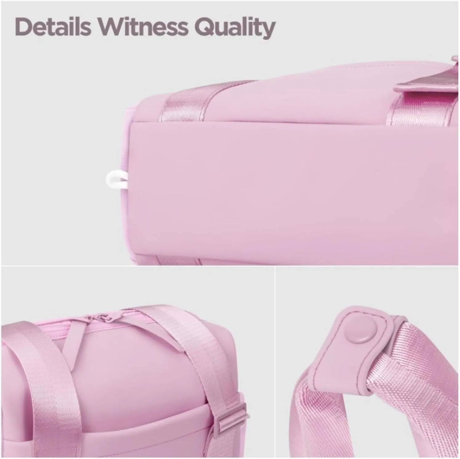 Gym Bag, Multi-Pockets Luggage Bag, Carry On Bag for Women, Adjustable Shoulder Strap Travel Duffle Bag with Dry/Wet Pocket, High Volume Overnight Duffle Bag for Travel, Gym (Pink)