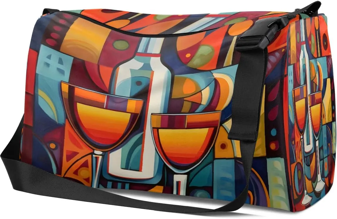 Gym Bags for Men 14.8 Inch Lightweight Carry On Bags for Airplanes Waterproof Duffle Bag for Travel, Cozy Life Cute Print