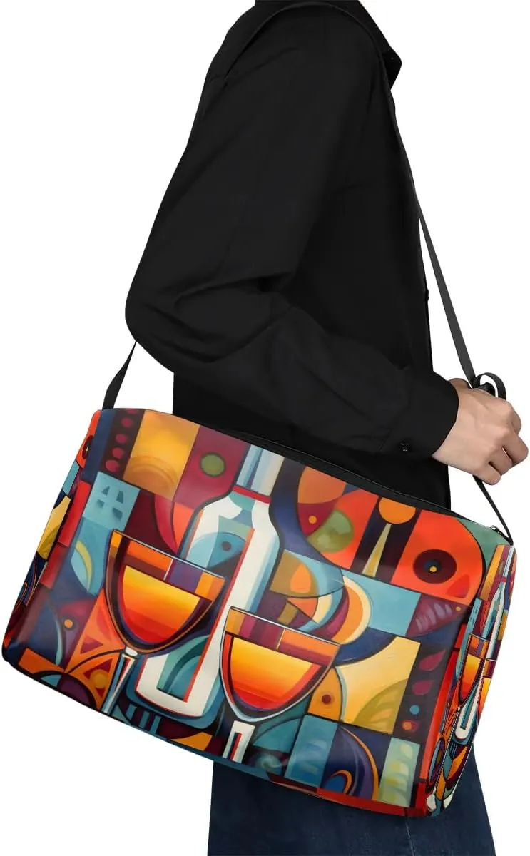 Gym Bags for Men 14.8 Inch Lightweight Carry On Bags for Airplanes Waterproof Duffle Bag for Travel, Cozy Life Cute Print