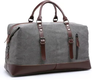 Gym Bags Men Travel Bags Carry on Luggage Bags Men Duffel Bags Travel Tote Large Weekend Bag Overnight (Color : Coffee) (Grey)