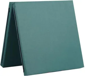 Gymnastics Mat Gym Mat Folding Mattress with Carrying Handle, 2"/4" Thick Waterproof Fabric Floor Mat Floor Guest Bed with Removable Cover,Foldable Mattress (Green-Oxford,24"x47"x2")