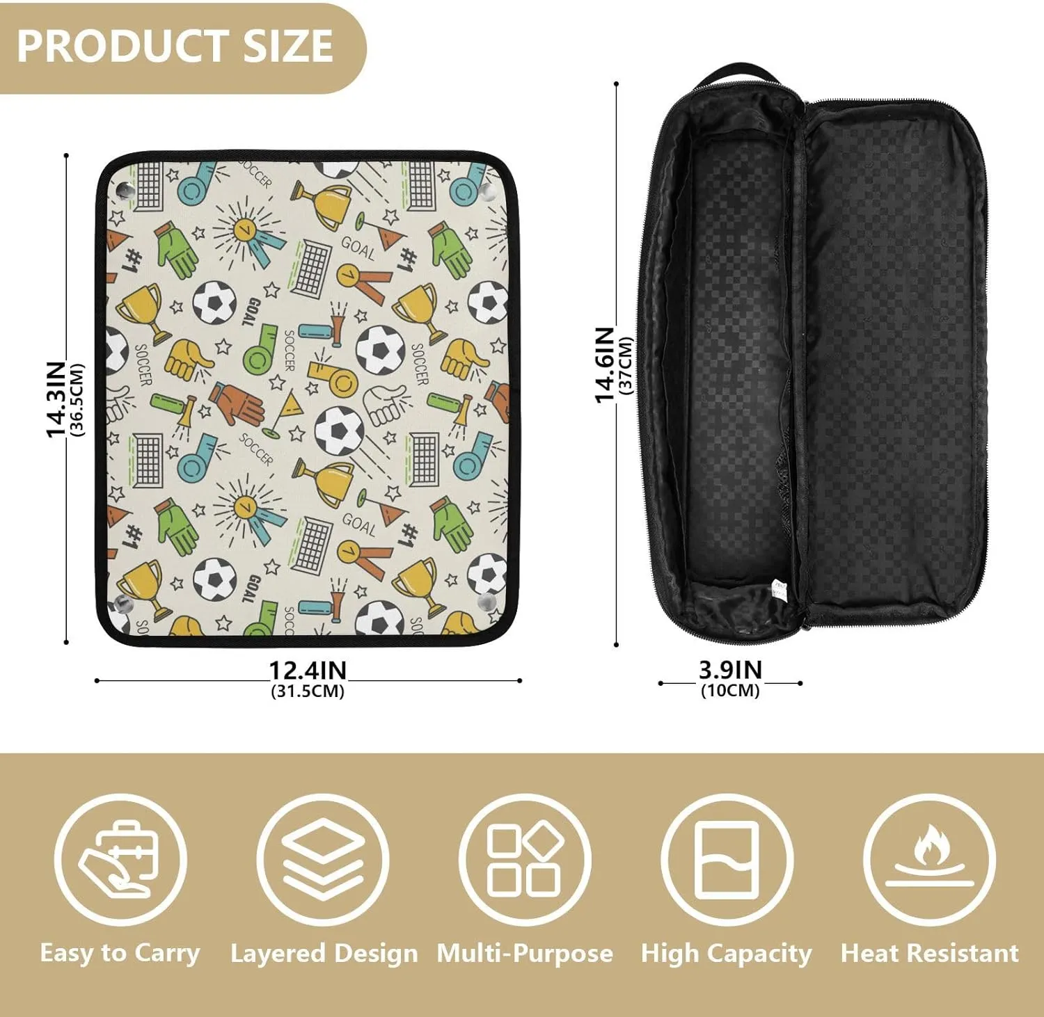 Hair Tools Travel Bag with Heat Resistant Mat Curling Iron Bag for Women Hair Tool Storage Case Straightener Flat Irons Hot Tools Travel Essentials Ball