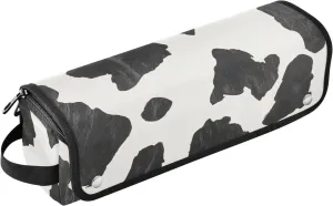 Hair Tools Travel Bag with Heat Resistant Mat Curling Iron Bag for Women Hair Tool Storage Case Straightener Flat Irons Hot Tools Travel Essentials Classic Cow Print
