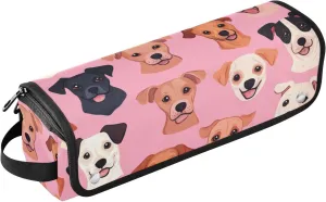 Hair Tools Travel Bag with Heat Resistant Mat Curling Iron Bag for Women Hair Tool Storage Case Straightener Flat Irons Hot Tools Travel Essentials Pink Cute German Shorthair Indicator Dog