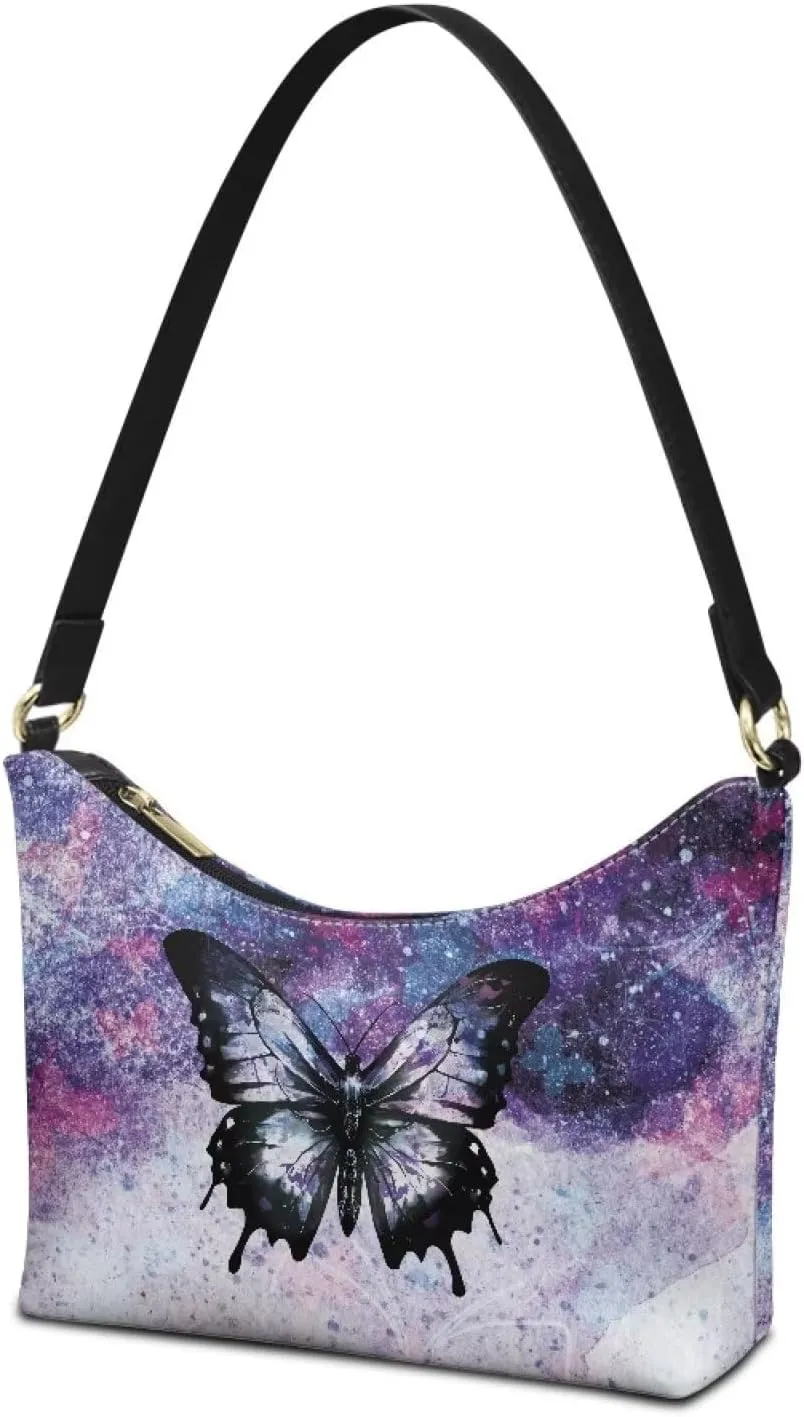 Handbag for Women Leather Underam Shoulder Bag with Zipper Fashion Work Purse Waterproof Travel Wallet