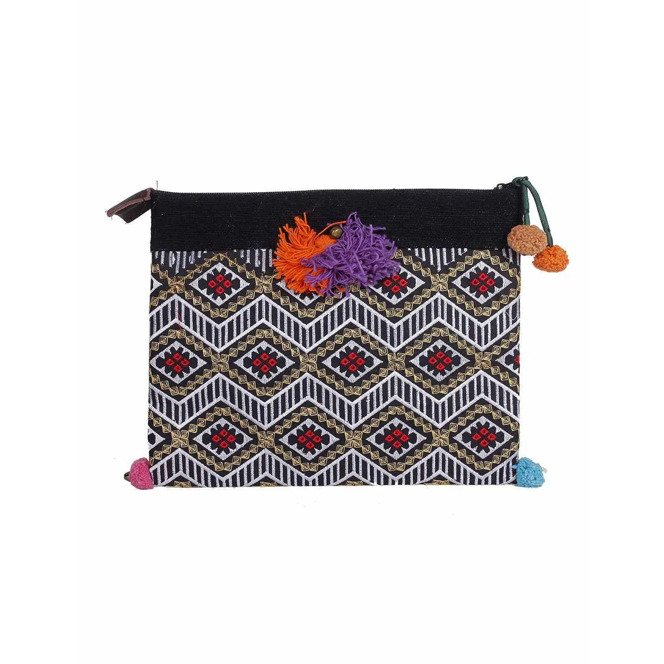 Handcrafted Embroidered Clutch | iPad Bag - Thailand