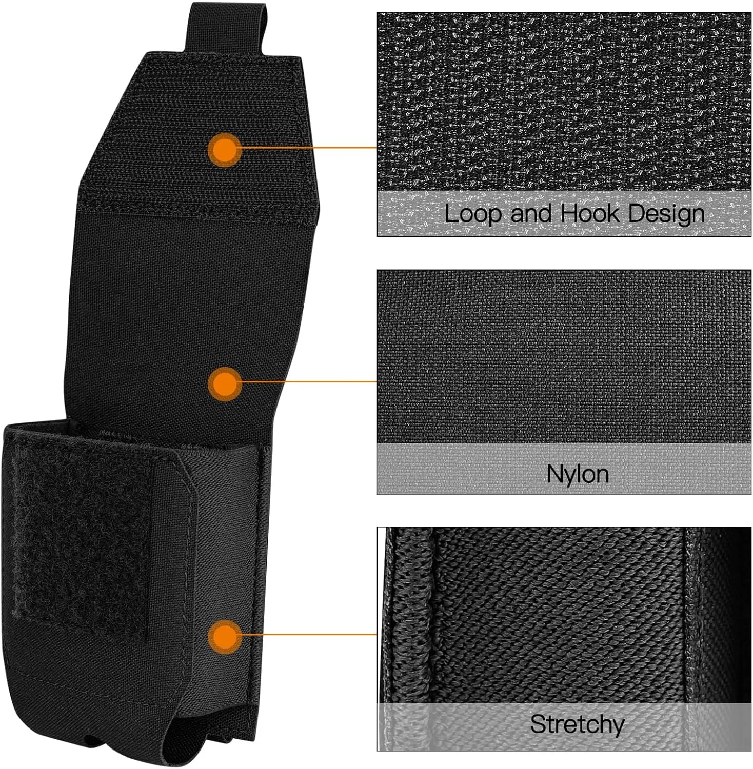 Handcuff Pouch, Molle Handcuffs Holder Hoslter Nylon Cuff Pouches Case for Duty Belt Tactical Vest Police Law Enforcement Security Officer Accessories fits Most Hand Cuffs