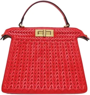 Handmade Woven Vegan Leather Square Handbag, Top Handle Stylish Crossbody Clutch Tote, Large Travel Beach Shoulder Hobo Bag