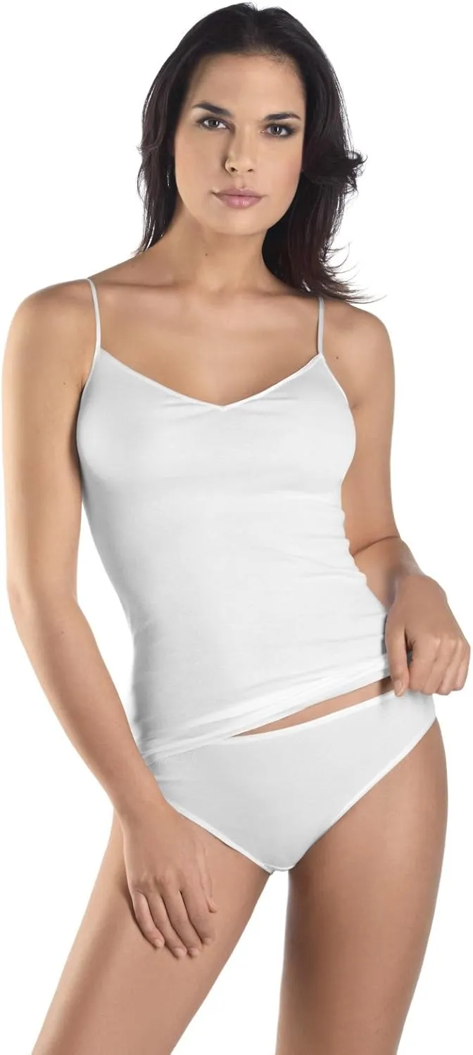 HANRO Women's Cotton Seamless V-Neck Camisole