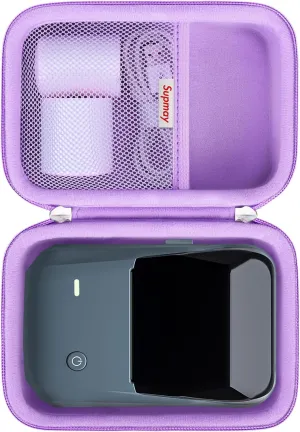 Hard Carrying Case for NIIMBOT B1 Label Maker Machine, Thermal Label Printer Storage Travel Holder fit Label Tape, Charging Cable, User Manual, Purple